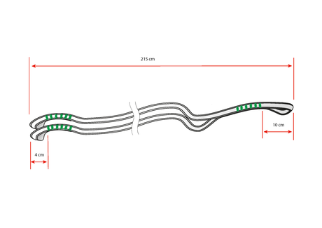 Tandem dyneema y riser